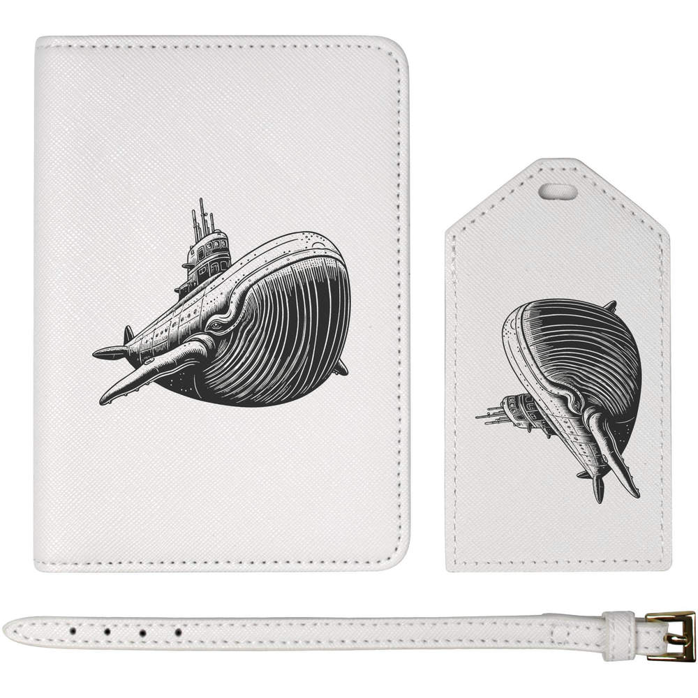 'Humpback Whale Submarine' Passport Cover & Luggage Tag Travel Set (PA00035048)