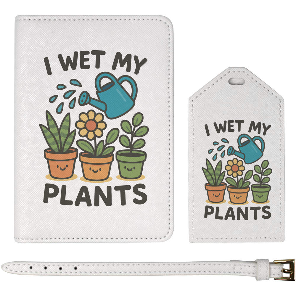 'I Wet My Plants' Passport Cover & Luggage Tag Travel Set (PA00035495)