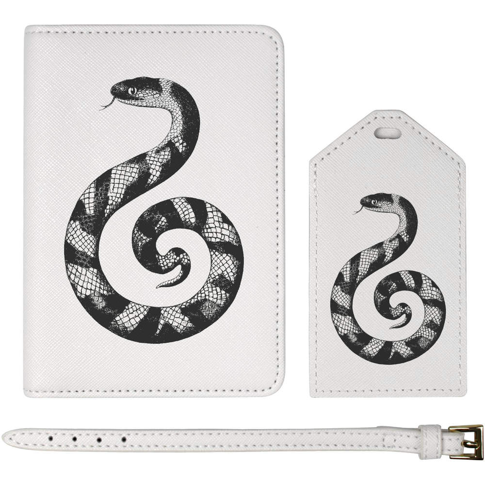 'Spiral Snake' Passport Cover & Luggage Tag Travel Set (PA00035581)