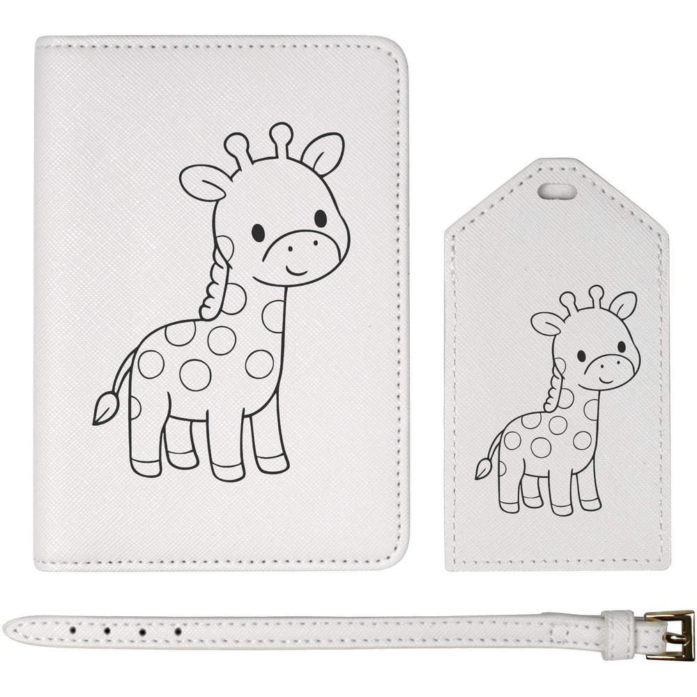'Baby Giraffe' Passport Cover & Luggage Tag Travel Set (PA00035718)