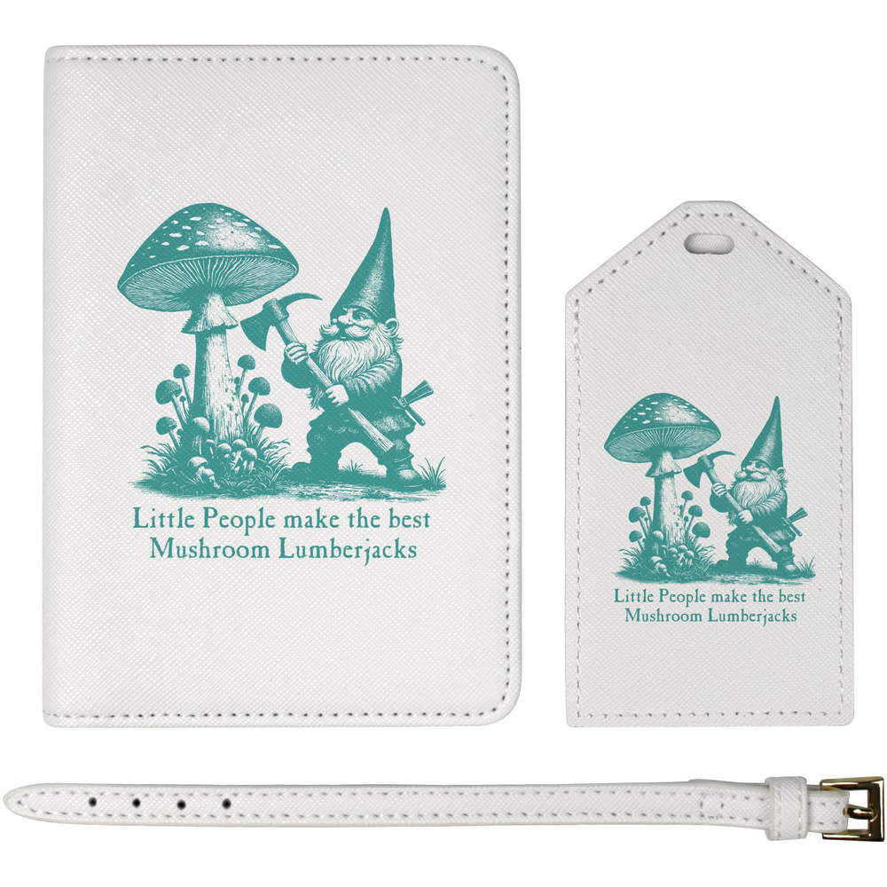 'Mushroom Lumberjack Gnome' Passport Cover & Luggage Tag Travel Set (PA00037300)