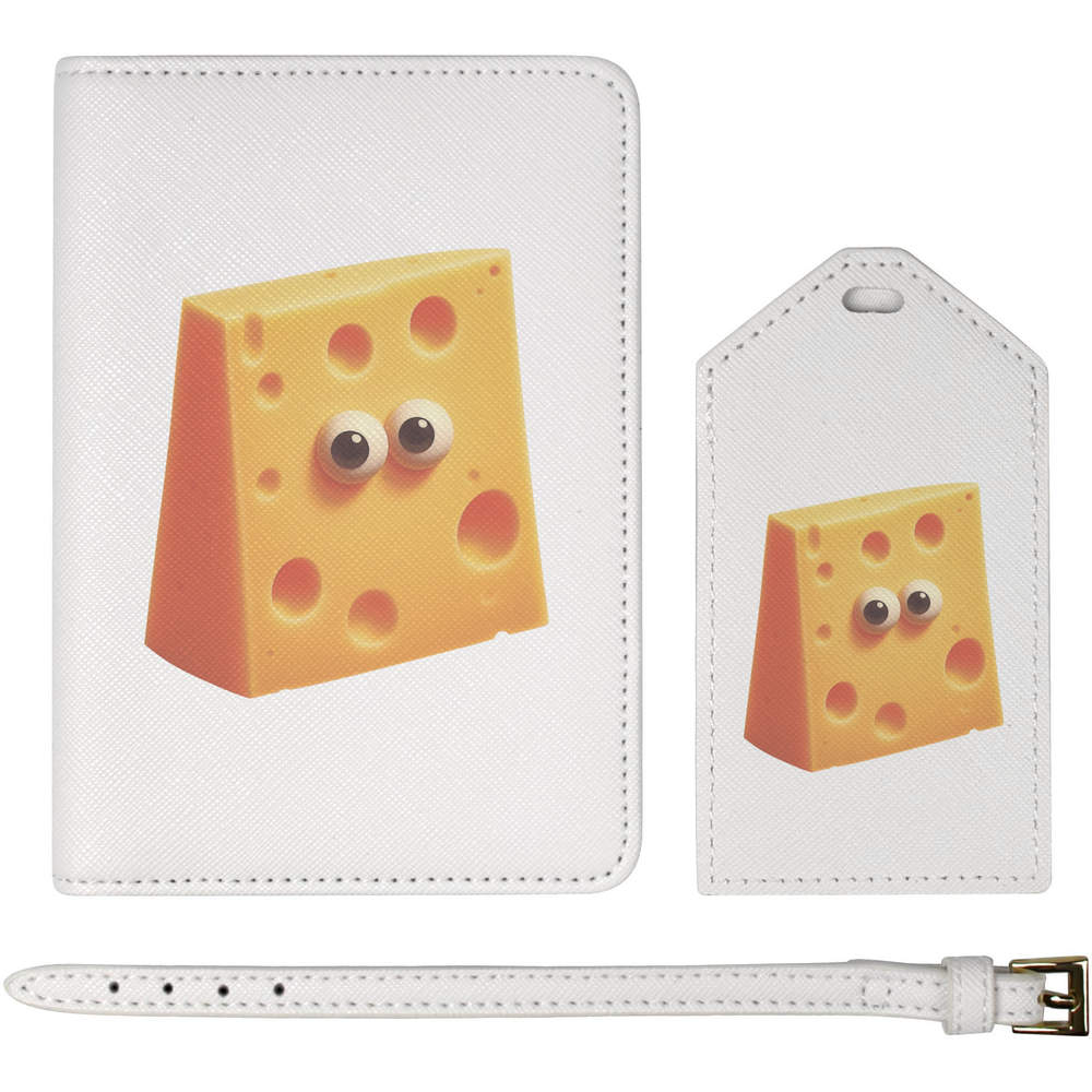 'Funny Cheese Wedge' Passport Cover & Luggage Tag Travel Set (PA00037593)