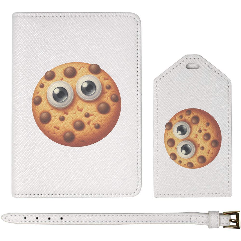 'Funny Cookie Face' Passport Cover & Luggage Tag Travel Set (PA00037597)