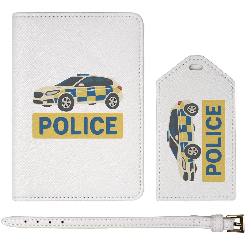 'Police Car' Passport Cover & Luggage Tag Travel Set (PA00038118)