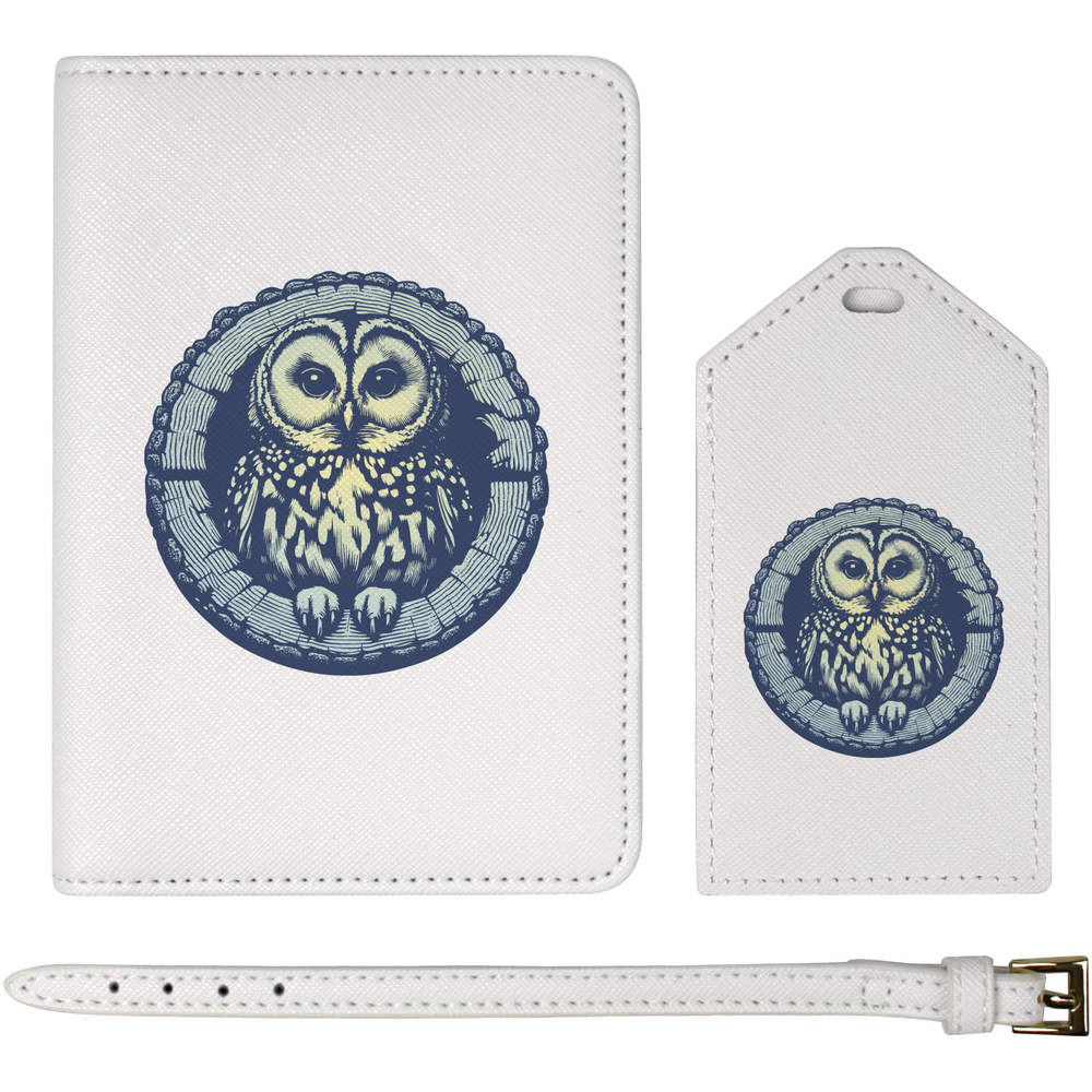 'Night Owl' Passport Cover & Luggage Tag Travel Set (PA00042283)
