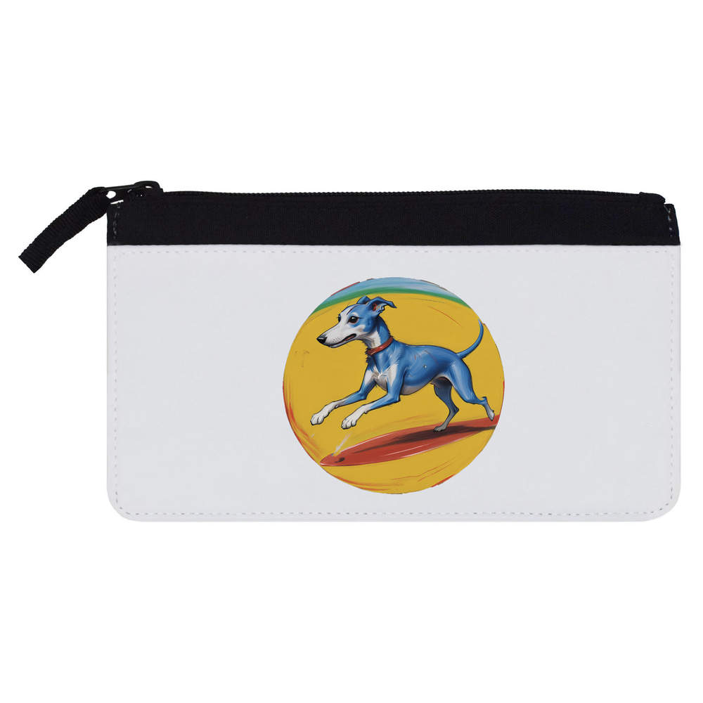 'Whippet On A Racetrack' Pencil Case (PC00054306)