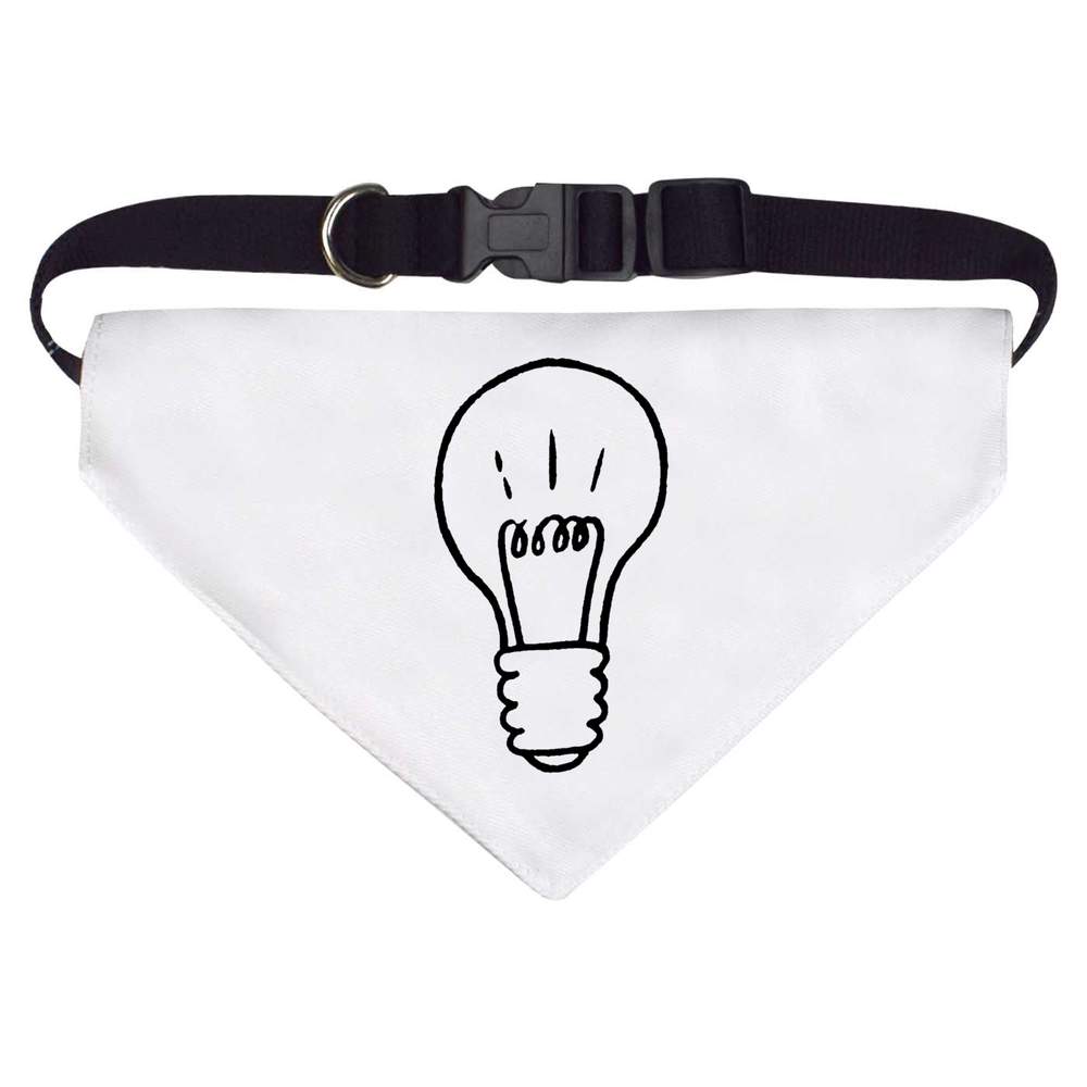 Large 'Light Bulb' Dog / Cat / Pet Bandana (PD00007952)