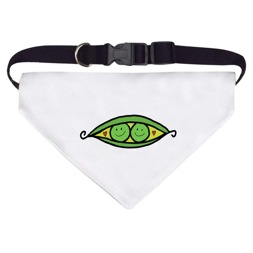 Large 'Two Happy Peas in a Pod' Dog / Cat / Pet Bandana (PD00056406)