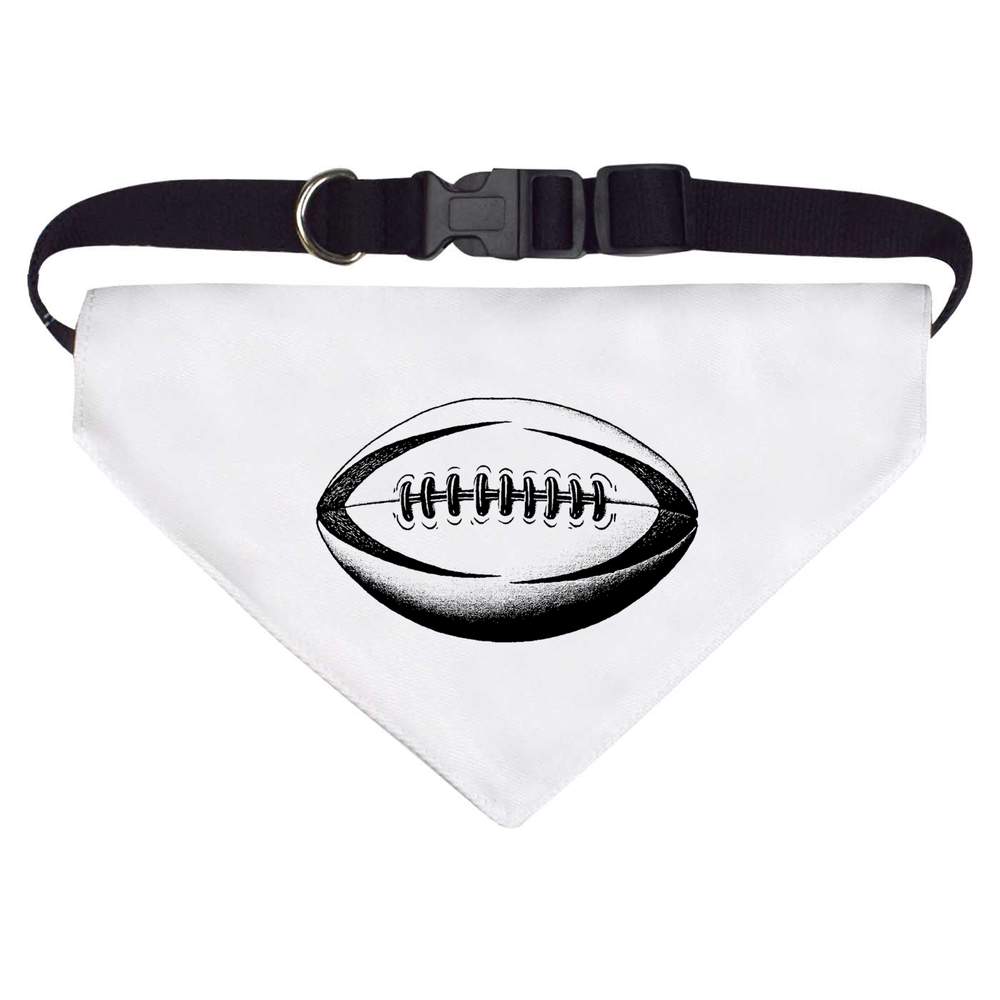 Large 'Rugby Ball' Dog / Cat / Pet Bandana (PD00059960)