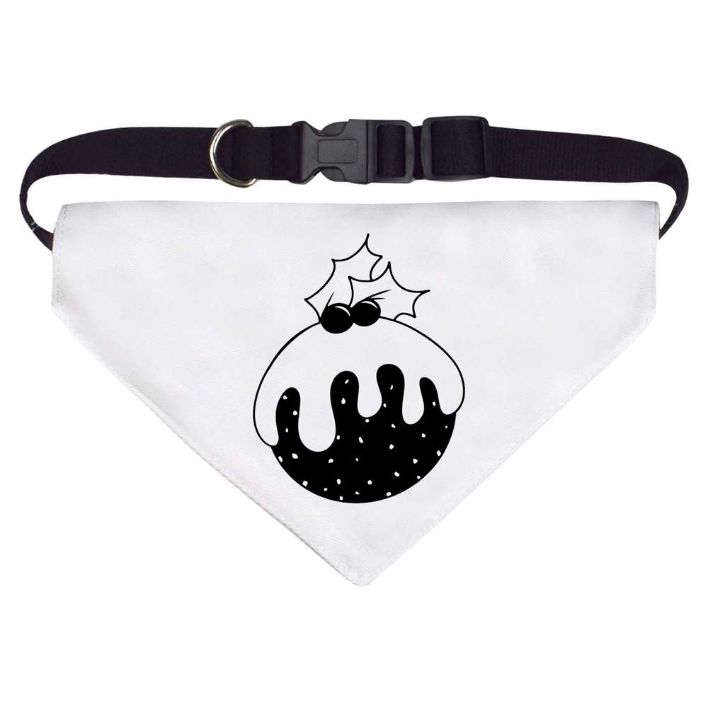 Large 'Christmas Pudding' Dog / Cat / Pet Bandana (PD00060190)