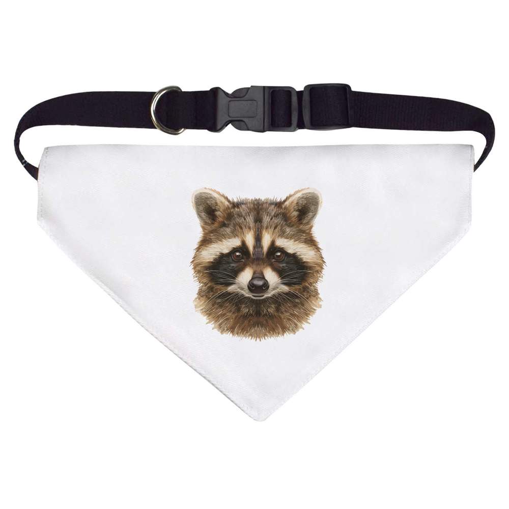 Large 'Raccoon Portrait' Dog / Cat / Pet Bandana (PD00064586)
