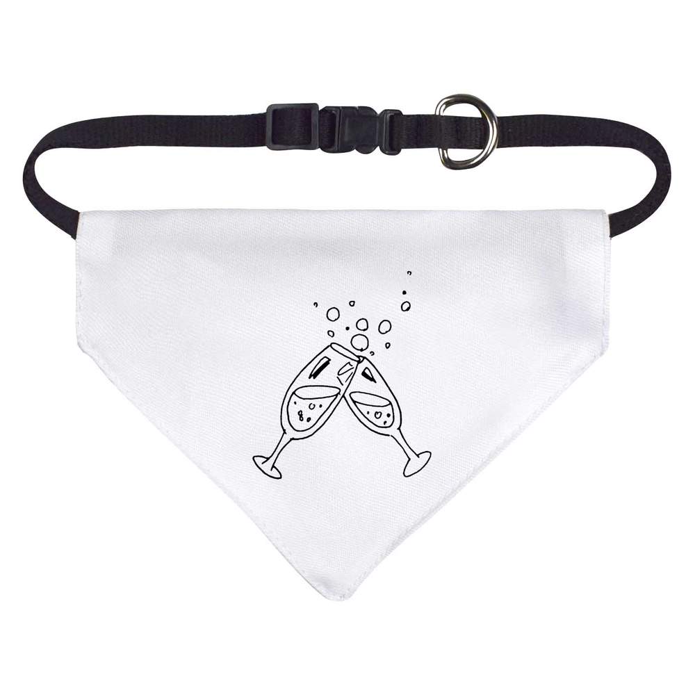 'Champagne Glasses' Dog / Cat / Pet Bandana (PD004975)