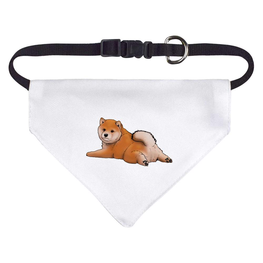 'Shiba Inu Puppy Sploot' Dog / Cat / Pet Bandana (PD032210)