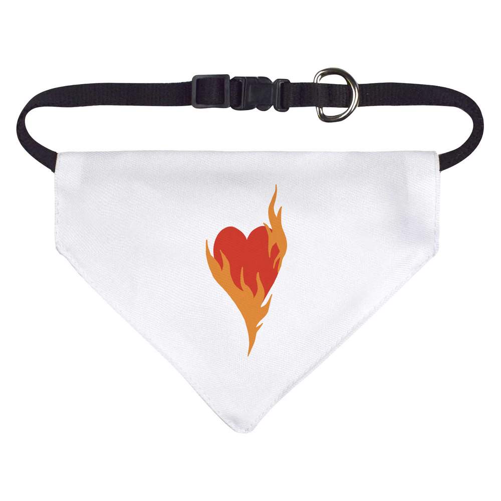 'Heart on Fire a Symbol of Passion' Dog / Cat / Pet Bandana (PD044191)