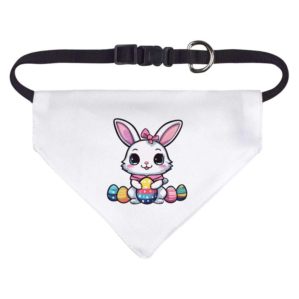 'Easter Bunny With Eggs Kawaii Style' Dog / Cat / Pet Bandana (PD045282)