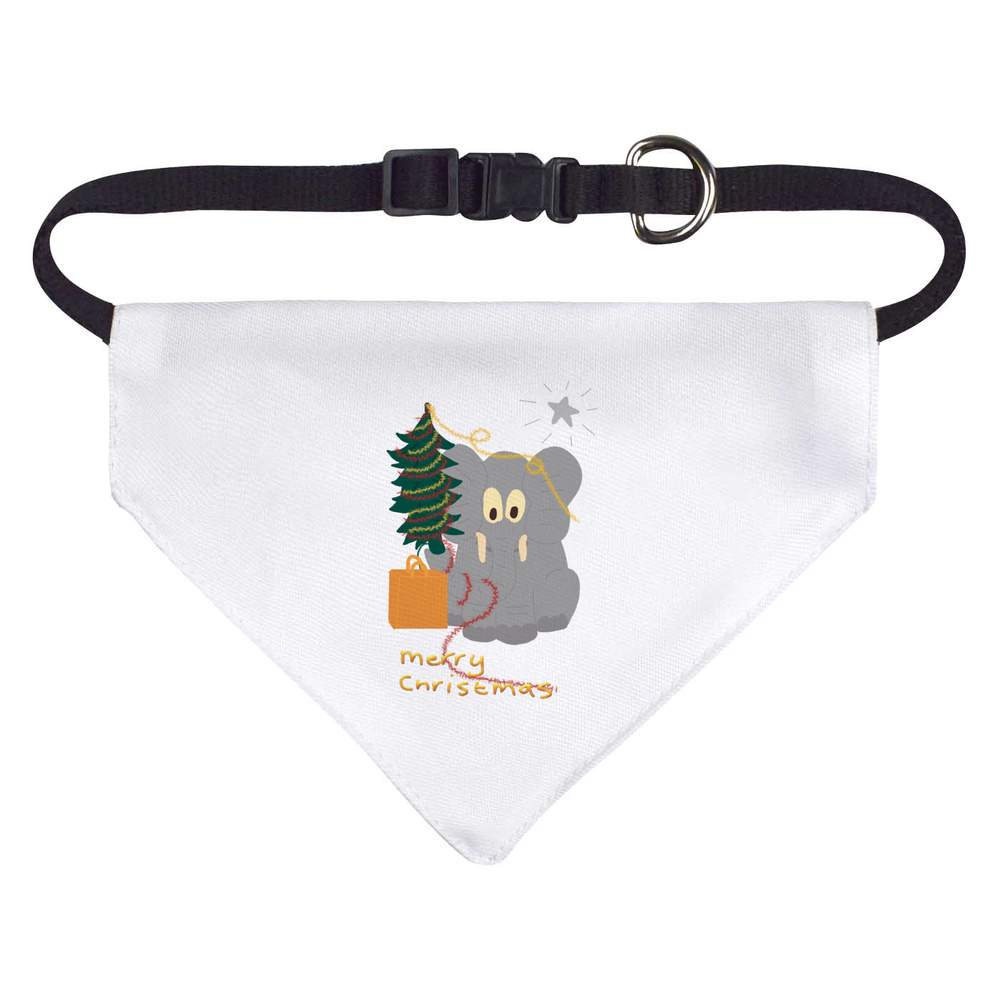 'Elephant Delivering Christmas ' Dog / Cat / Pet Bandana (PD048674)