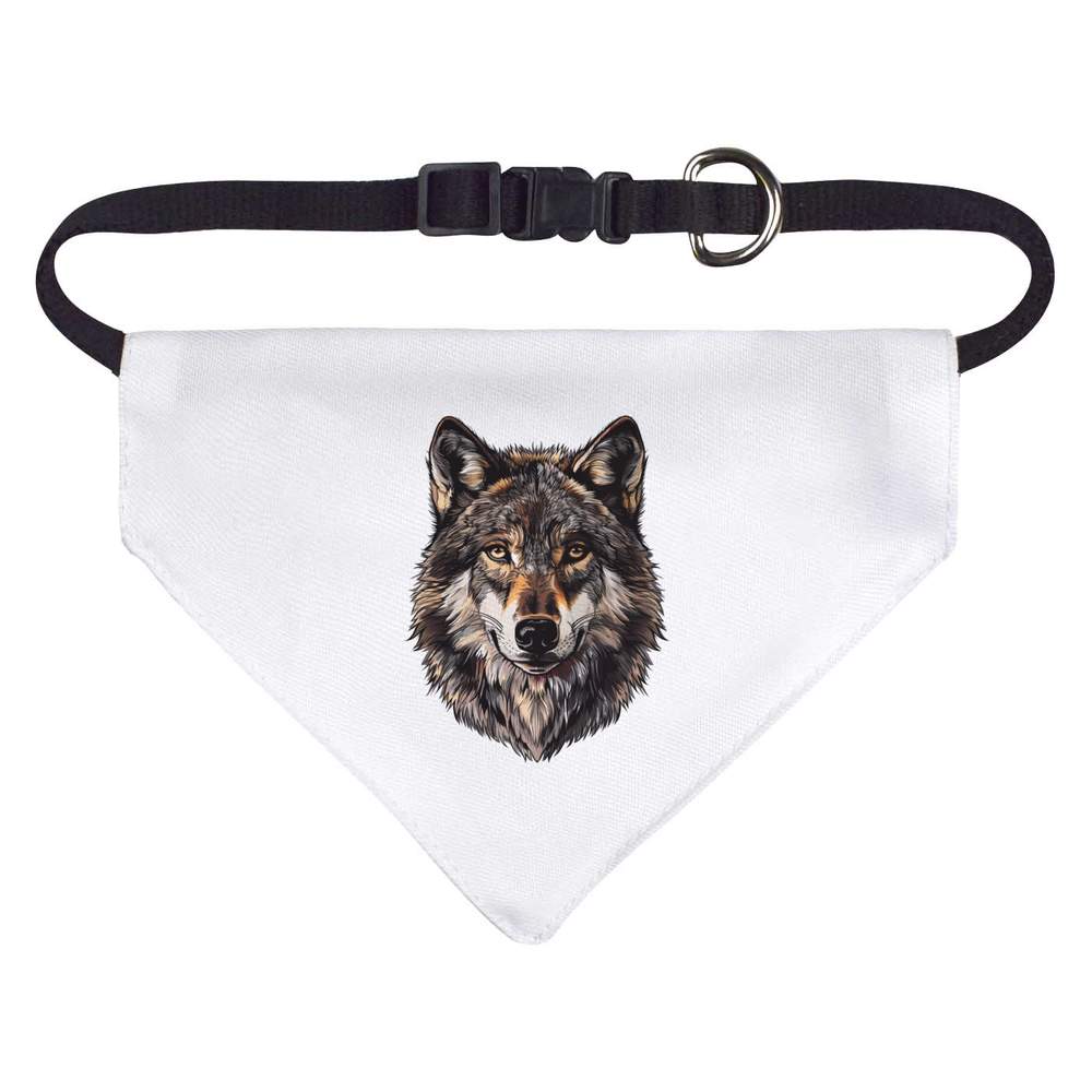 'Wolf Portrait' Dog / Cat / Pet Bandana (PD049404)