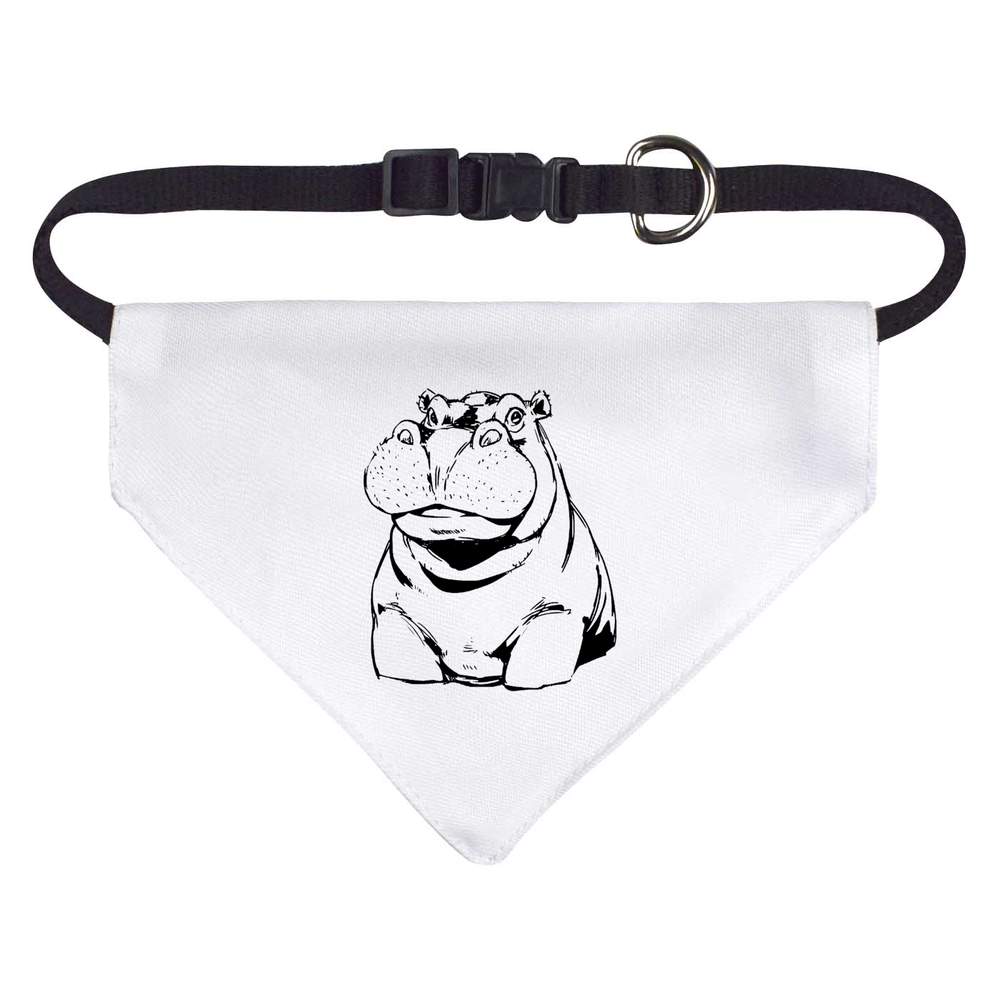 'Hippo Portrait' Dog / Cat / Pet Bandana (PD054013)