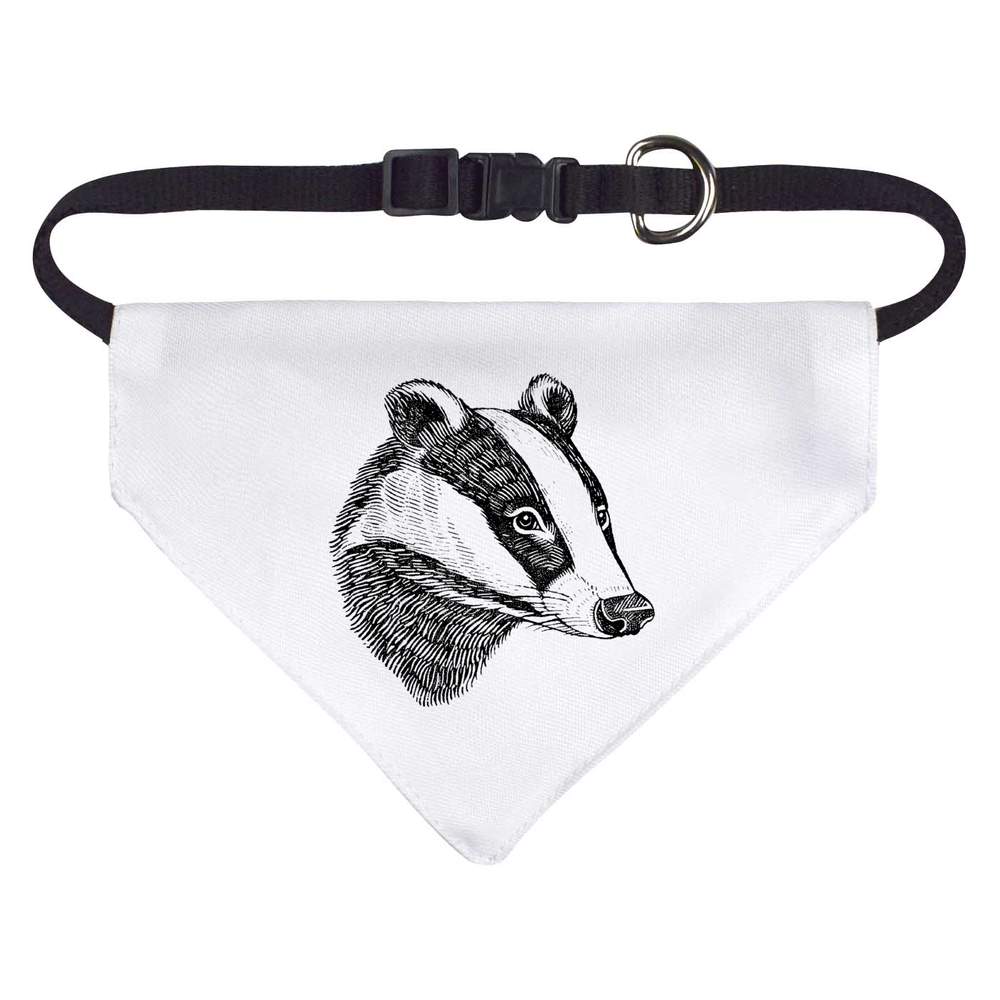 'Badger Portrait' Dog / Cat / Pet Bandana (PD054275)