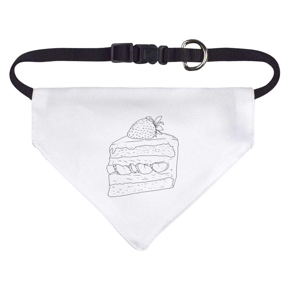 'Delicious Strawberry Cake Slice' Dog / Cat / Pet Bandana (PD054706)