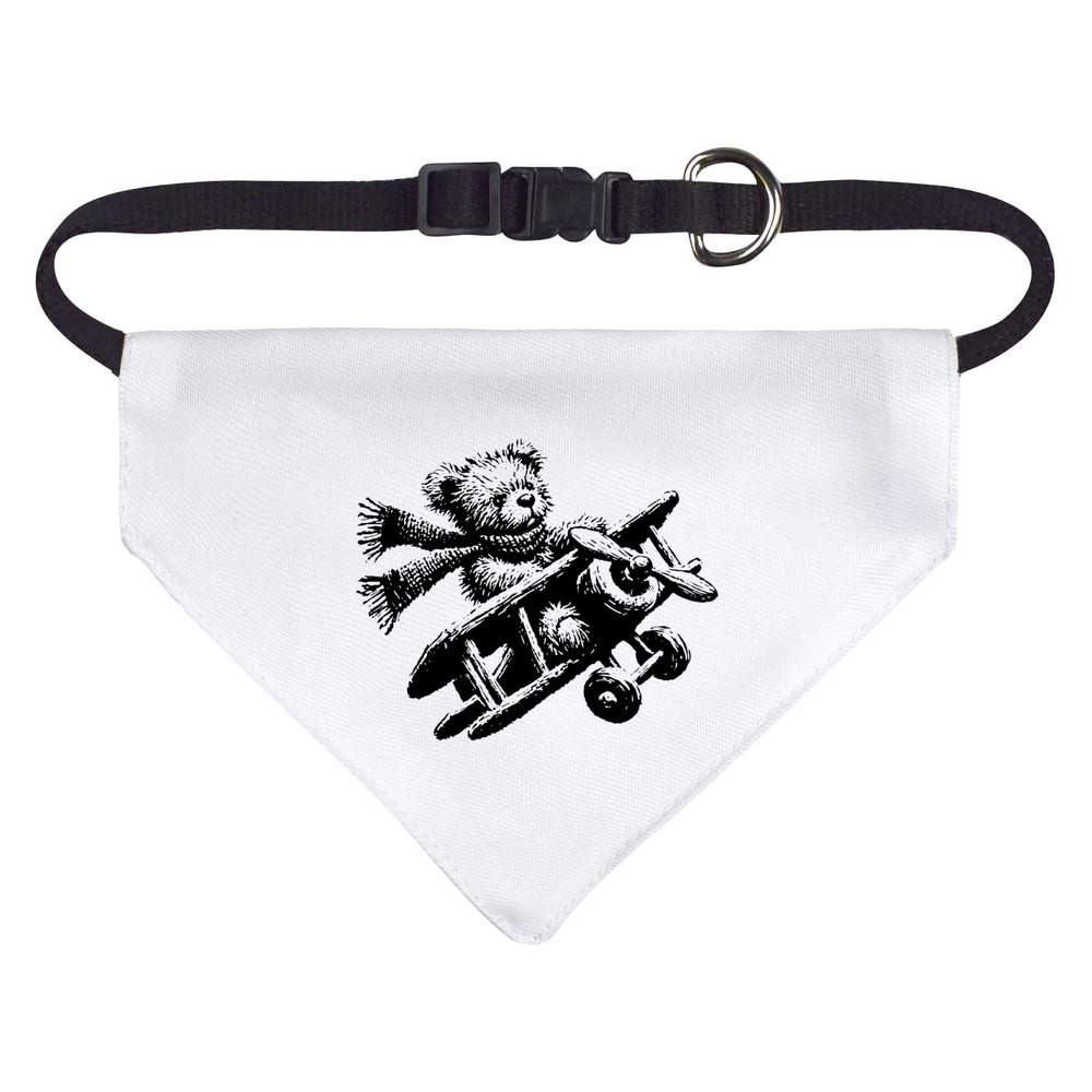 'Scruffy Teddy Flying Aeroplane' Dog / Cat / Pet Bandana (PD057404)
