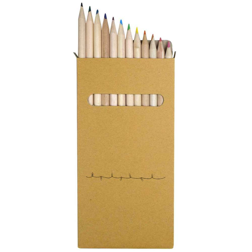 12 x 'Fairy Lights String' Long 178mm Coloured Pencils / Pencil Set (PE00011368)
