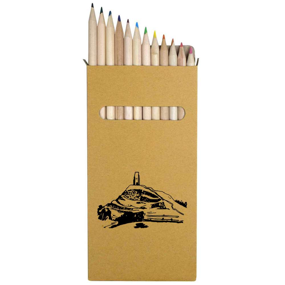 12 x 'Glastonbury Tor' Long 178mm Coloured Pencils / Pencil Set (PE00013884)