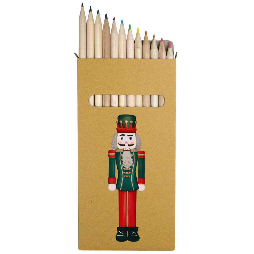 12 x 'Nutcracker' Long 178mm Coloured Pencils / Pencil Set (PE00020438)