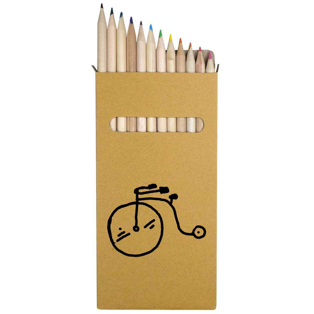 12 x 'Penny Farthing' Long 178mm Coloured Pencils / Pencil Set (PE00025998)