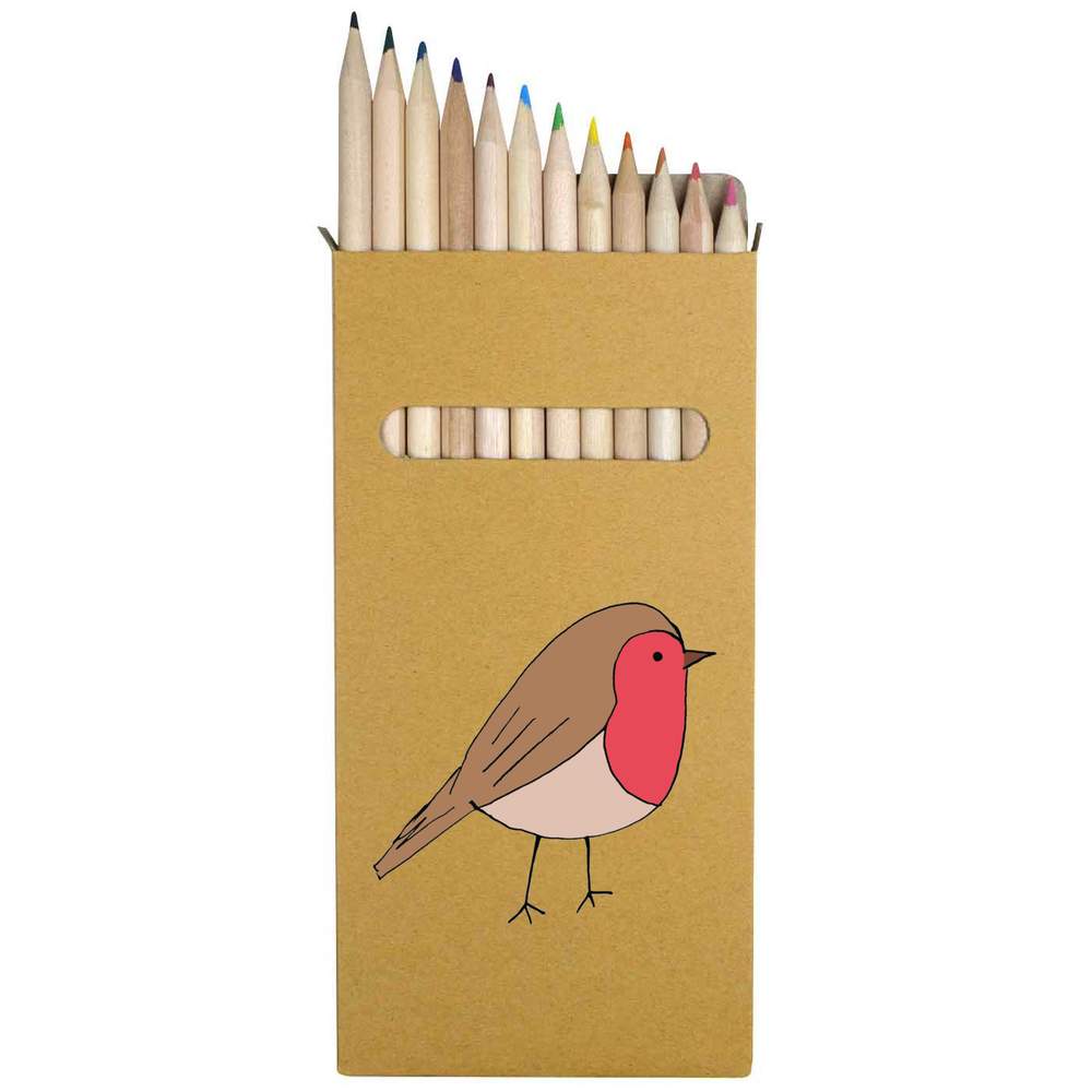 12 x 'Robin' Long 178mm Coloured Pencils / Pencil Set (PE00055239)