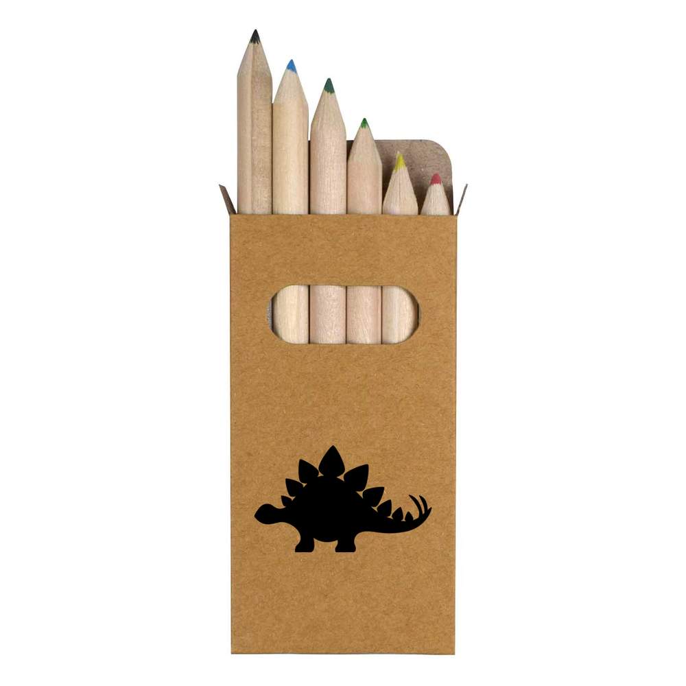 'Silhouetted Stegosaurus' Coloured Pencil Sets (PE014967)