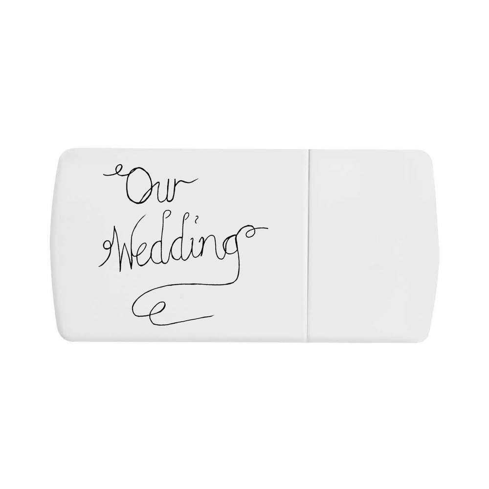 'Our Wedding Text' Pill Box with Tablet Splitter (PI00000493)