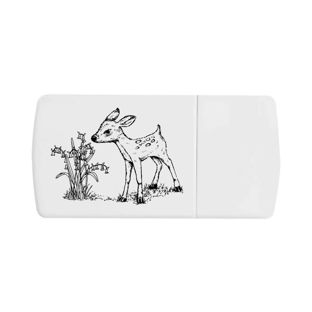 'Fawn With Bluebells' Pill Box with Tablet Splitter (PI00001908)