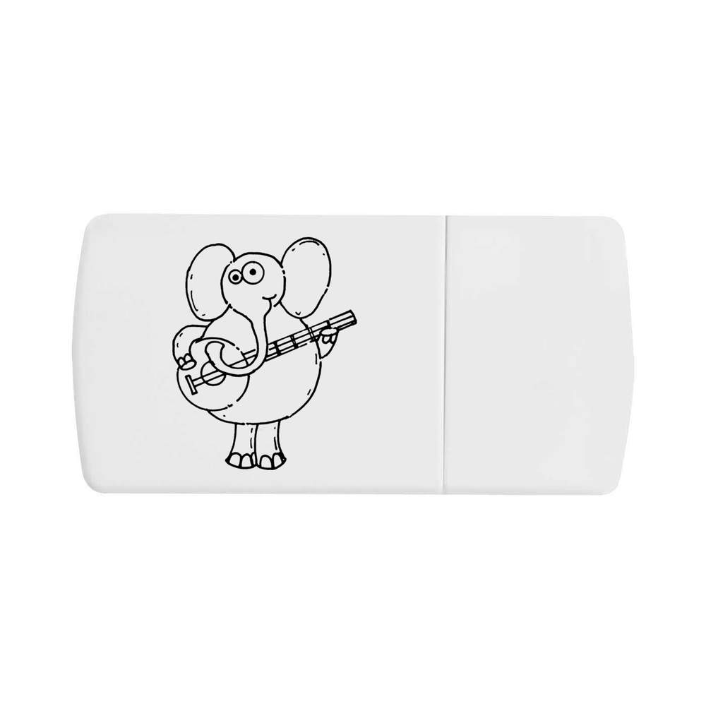 'Elephant Playing A Banjo' Pill Box with Tablet Splitter (PI00007268)