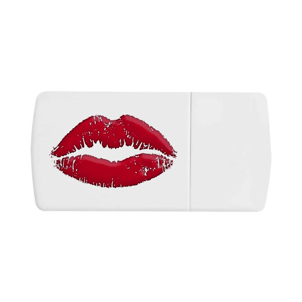 'Red Lipstick Kiss' Pill Box with Tablet Splitter (PI00012983)