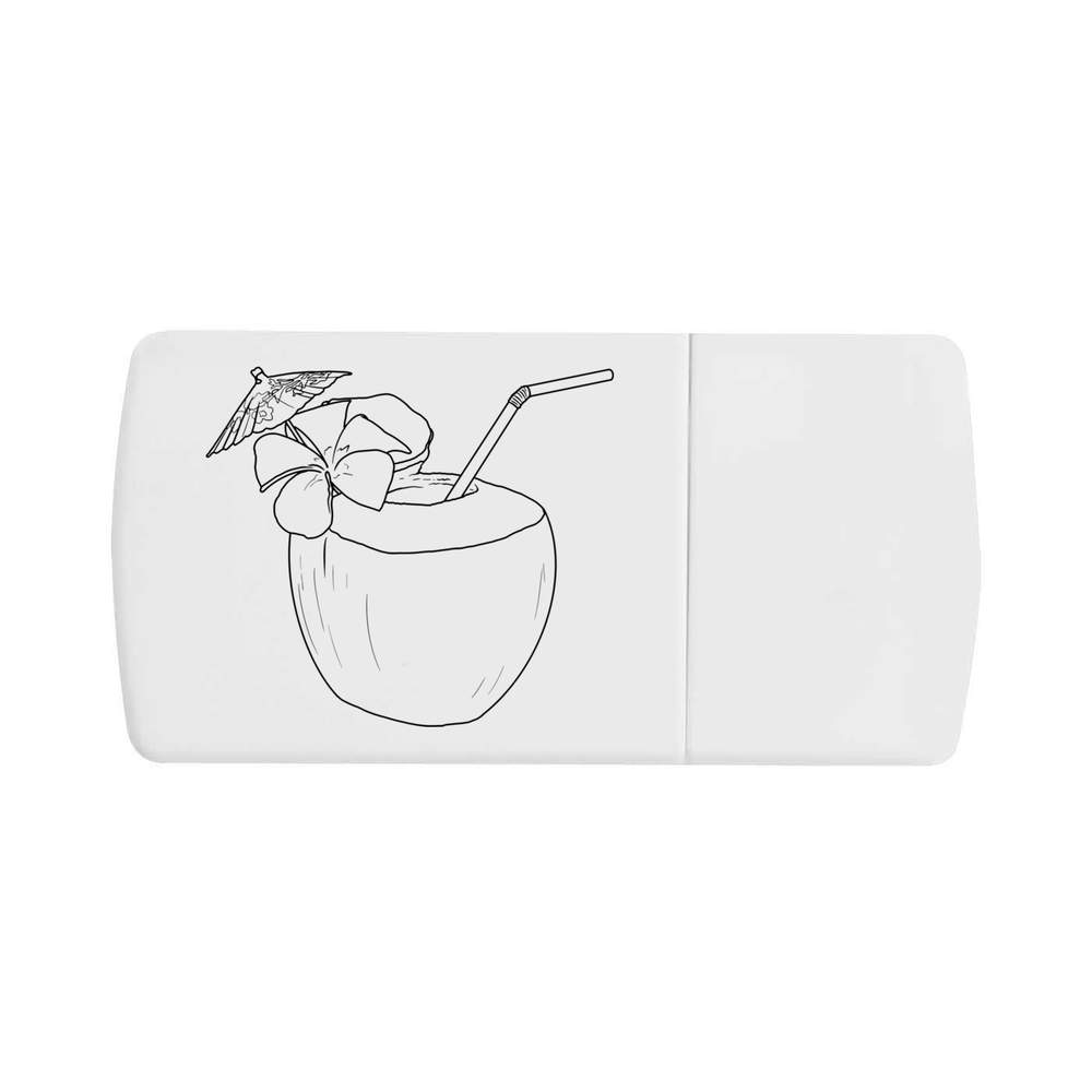 'Tropical Coconut Drink' Pill Box with Tablet Splitter (PI00020845)