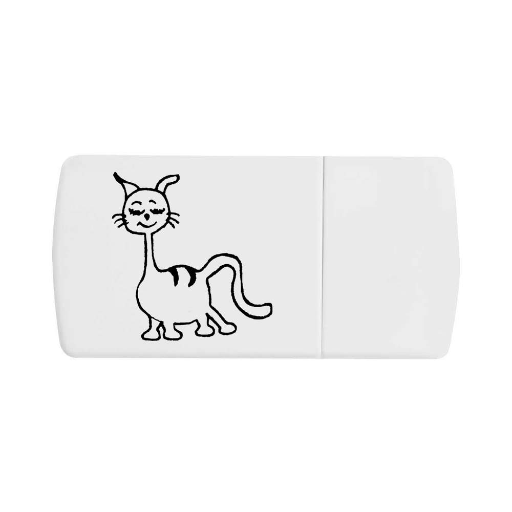 'Long-necked Cat' Pill Box with Tablet Splitter (PI00020850)