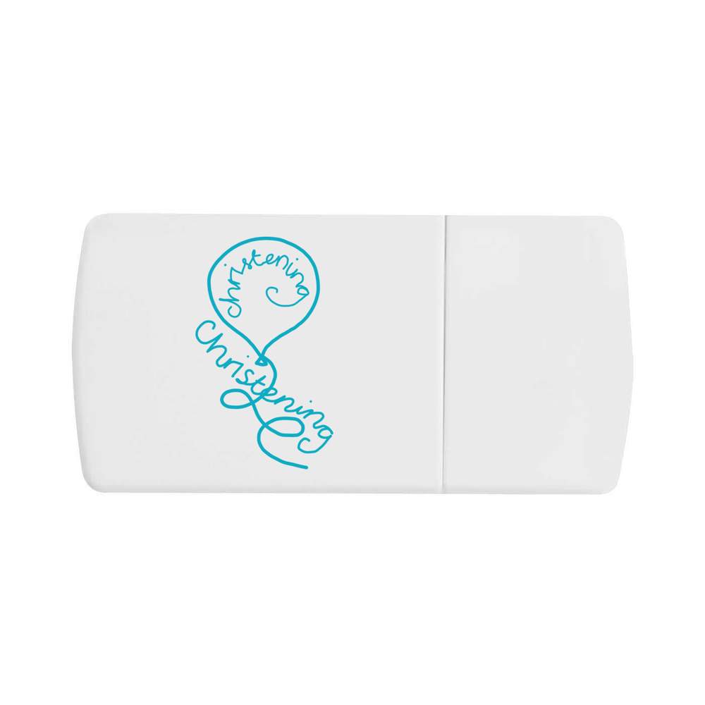 'Christening a boy' Pill Box with Tablet Splitter (PI00023361)