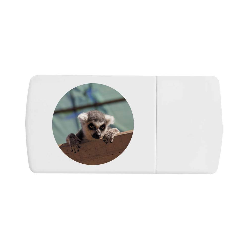 'Peeking Lemur' Pill Box with Tablet Splitter (PI00023482)