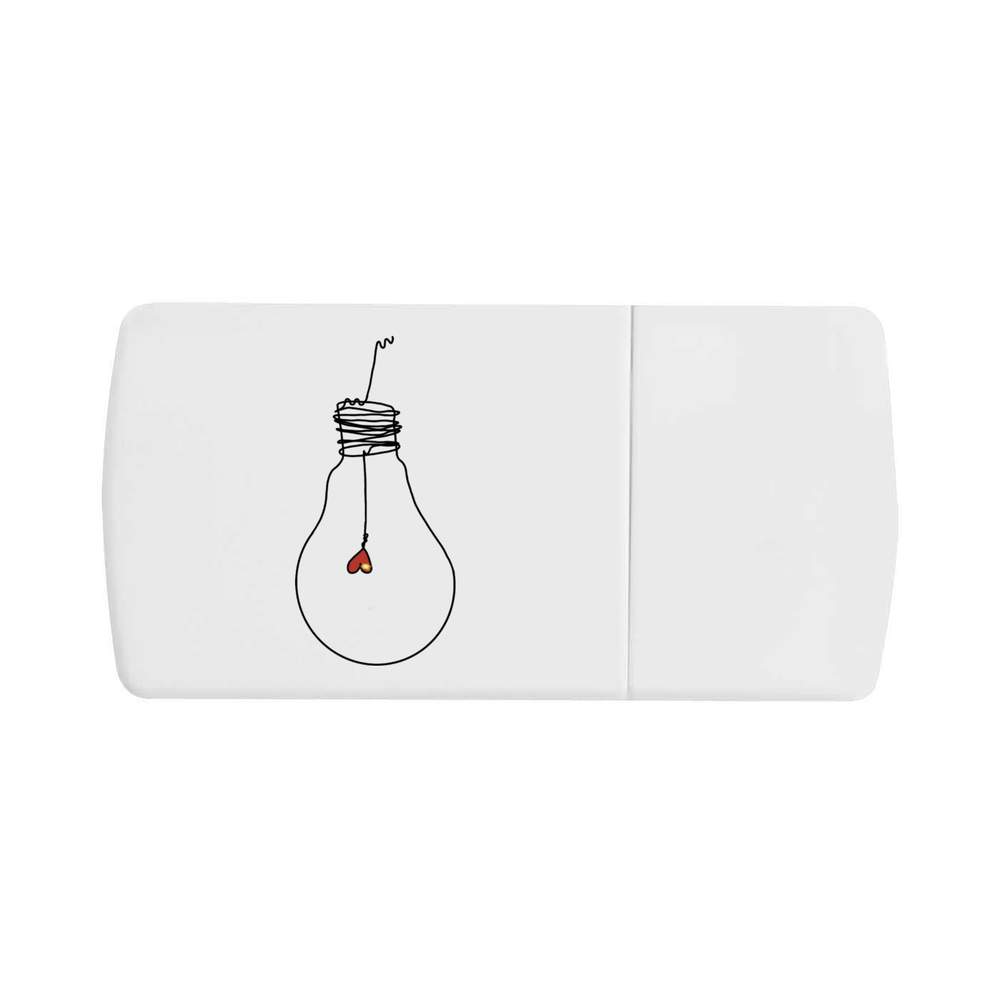 'Heart Lightbulb' Pill Box with Tablet Splitter (PI00025630)