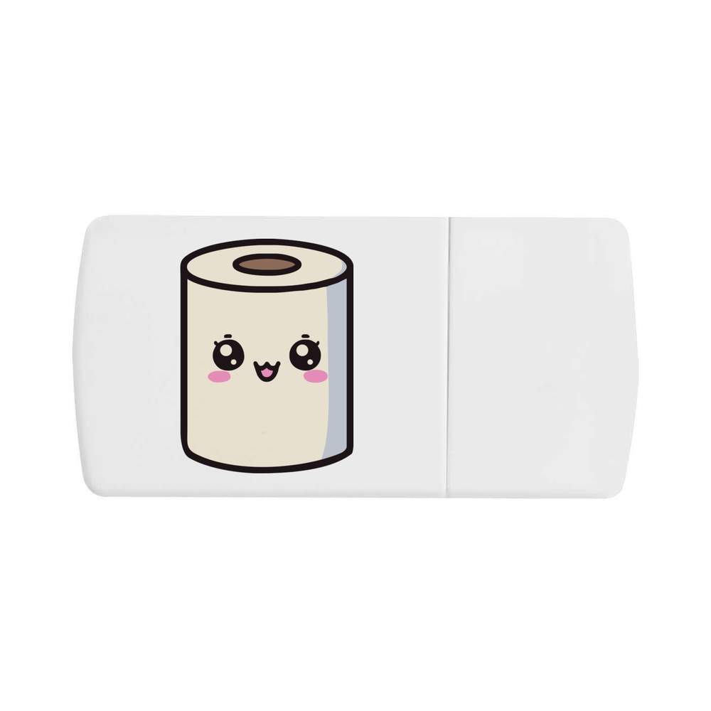 'Kawaii Toilet Roll' Pill Box with Tablet Splitter (PI00027370)