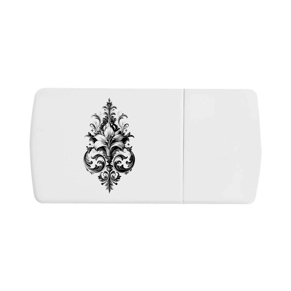 ' Baroque Floral Design' Pill Box with Tablet Splitter (PI00028608)