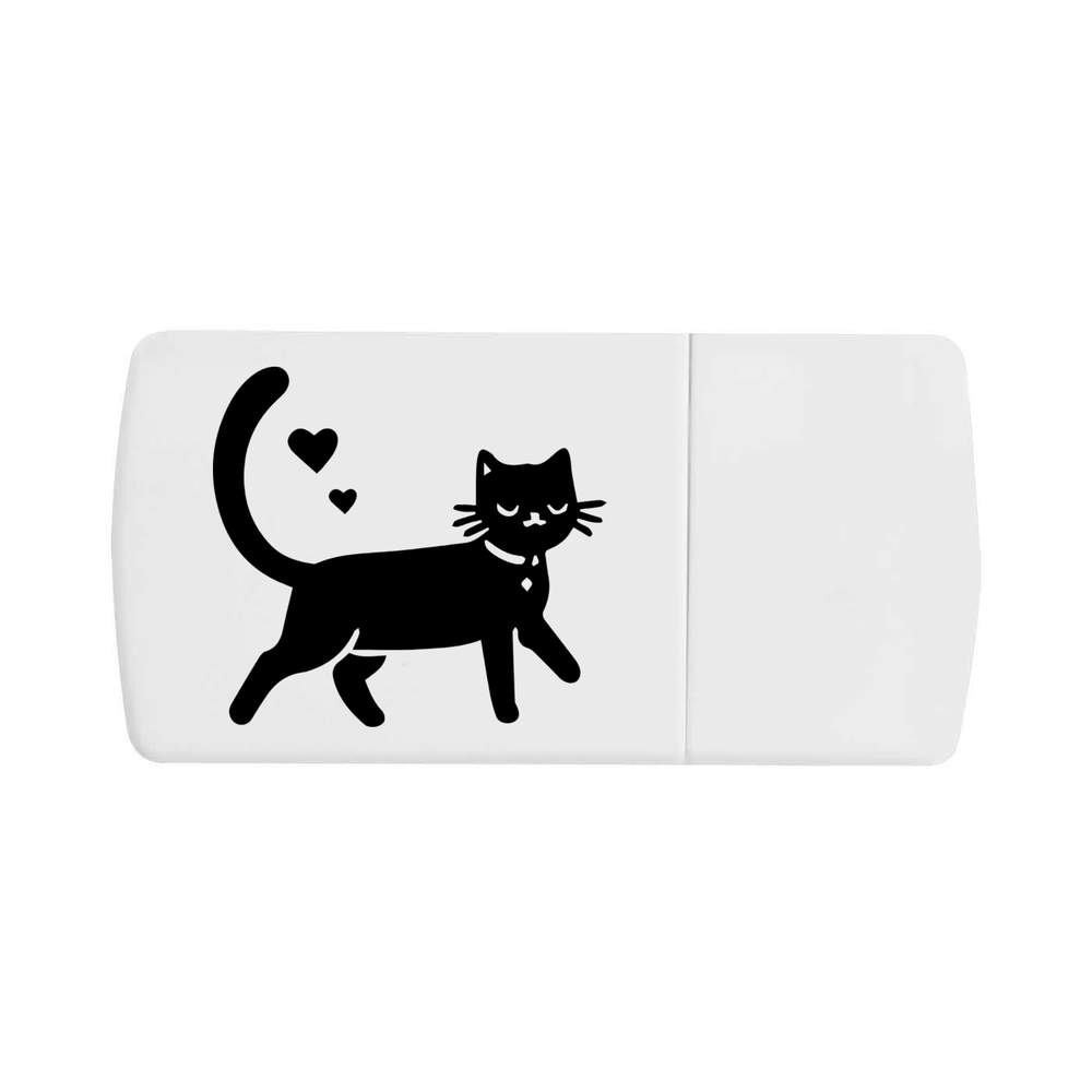 'Loved Up Cat' Pill Box with Tablet Splitter (PI00029127)