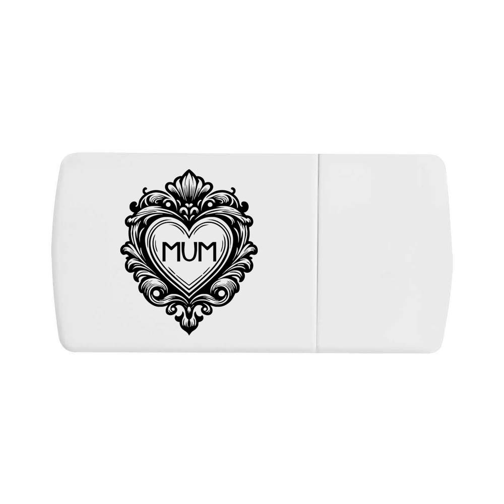 'Mum Love Heart' Pill Box with Tablet Splitter (PI00030016)