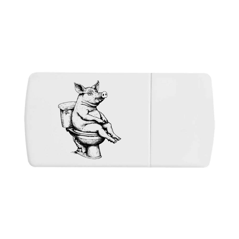 'Pig onToilet' Pill Box with Tablet Splitter (PI00030639)