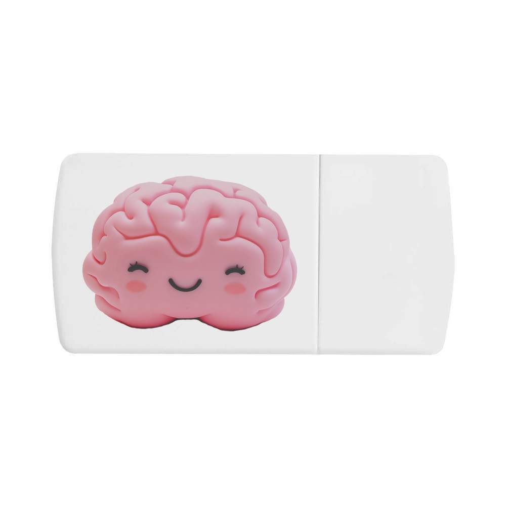 'Cute Squishy Brain' Pill Box with Tablet Splitter (PI00031118)