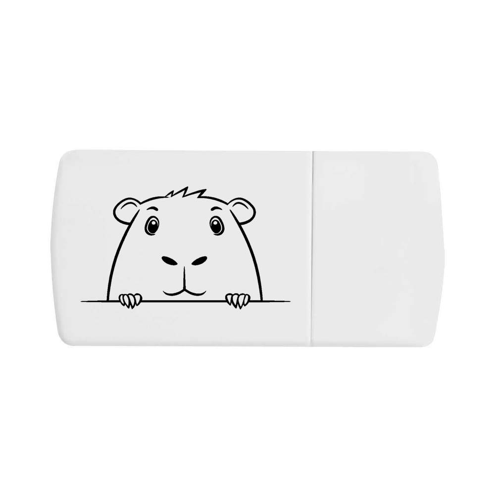 'Cute Capybara Peeking' Pill Box with Tablet Splitter (PI00031691)