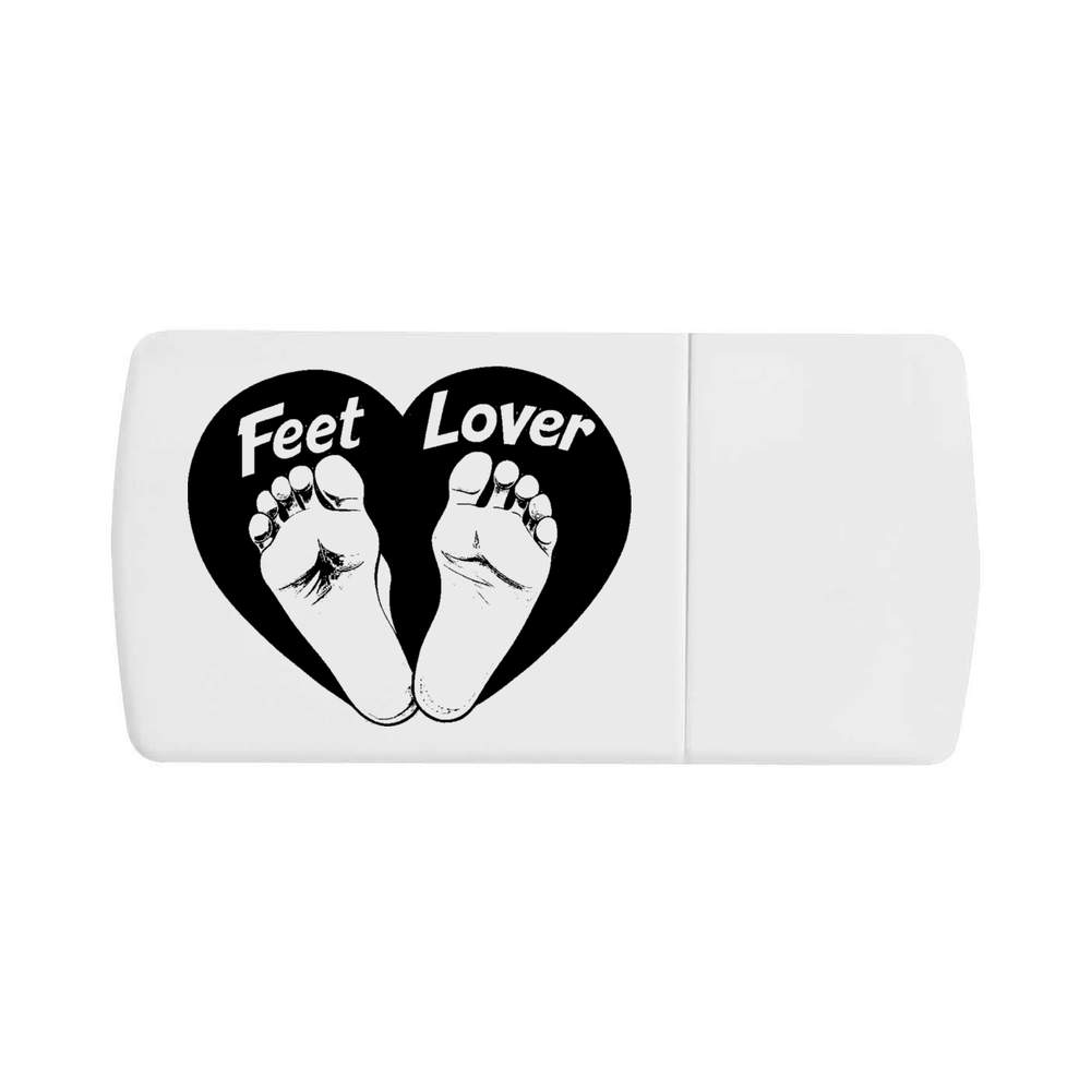 'Feet Lover with Heart ' Pill Box with Tablet Splitter (PI00032711)