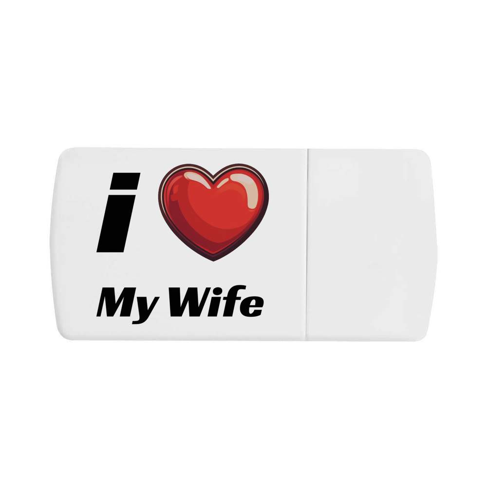 'I Love My Wife' Pill Box with Tablet Splitter (PI00033342)