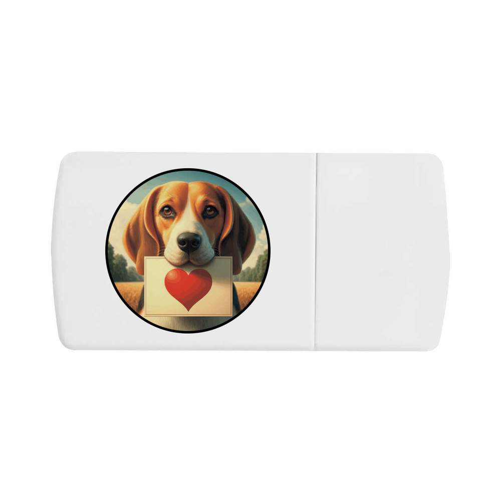 'Beagle Love Note' Pill Box with Tablet Splitter (PI00034173)